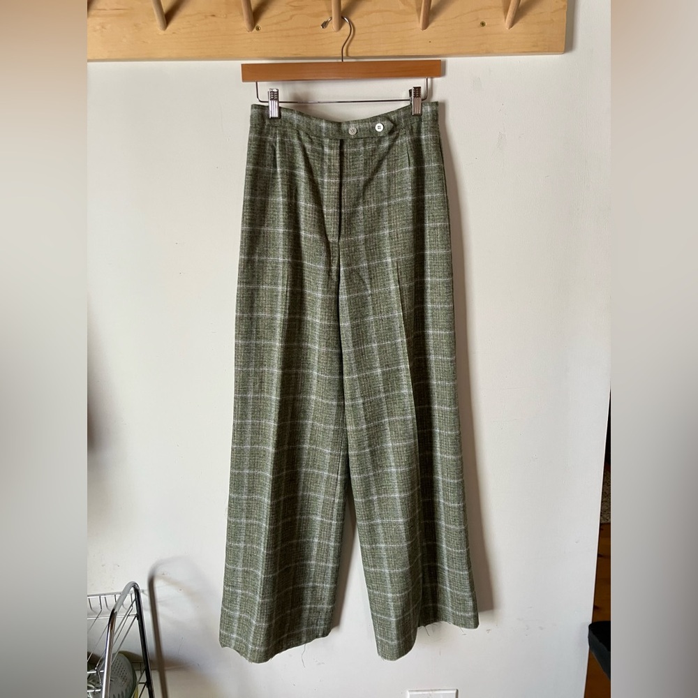 Vintage wool plaid trousers